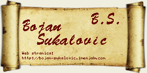 Bojan Šukalović vizit kartica